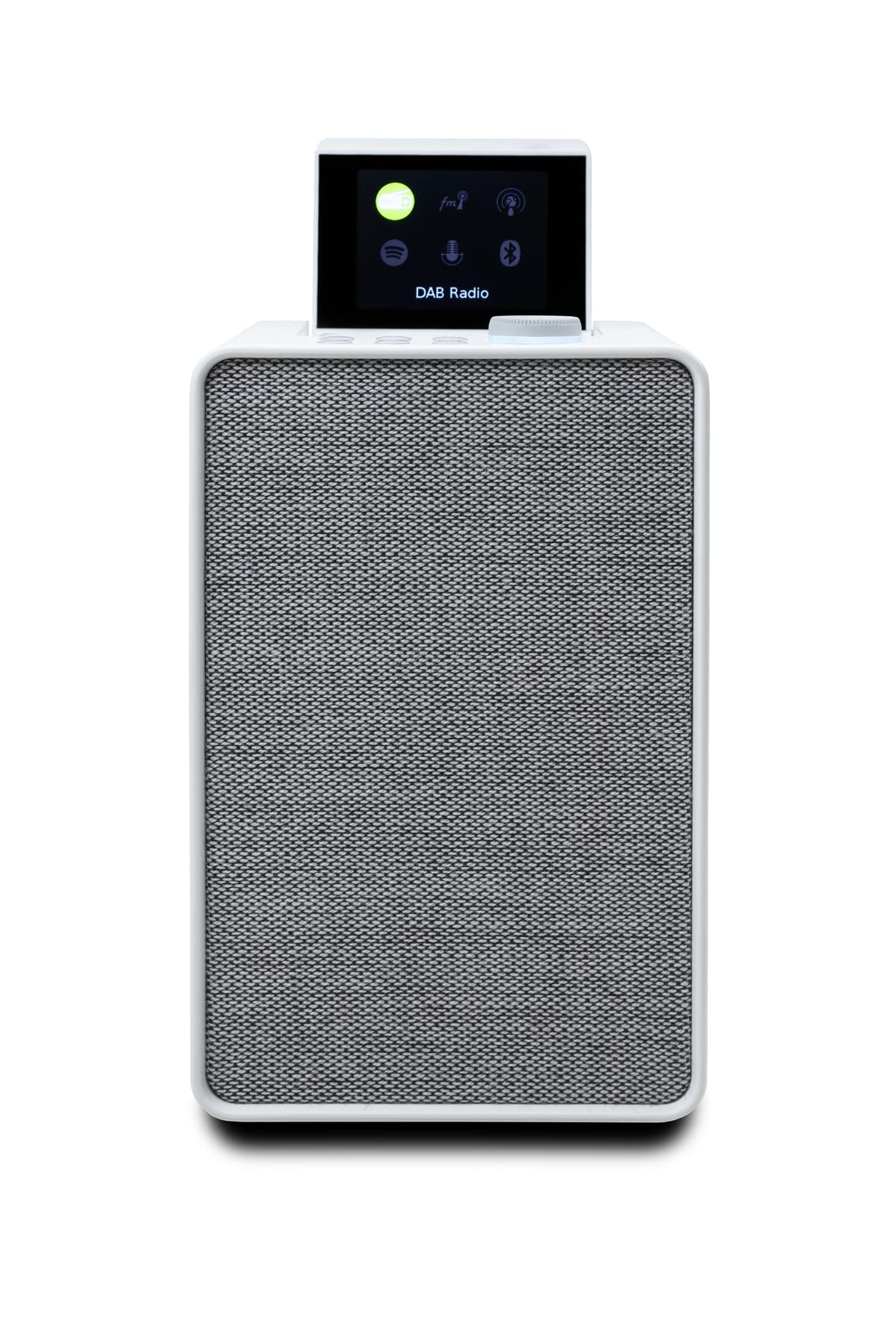 Pure Evoke Spot DAB+/FM/Internet Radio Wi-Fi Bluetooth Compact Hi-Fi System, Cotton White, 476399