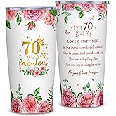 Cwutoba 70th Birthday Gifts for Women, Gifts for 70 Year Old Woman, 70th Birthday 20oz Tumbler, 1956 Bday Gift for Women, 70th Bday Gift Ideas