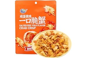MKSDDF-Whole Crispy Salted Egg Yolk Small Crabs - 60g | Crunchy Deep-Fried Snack | Asian Street Food | High Calcium & Protein