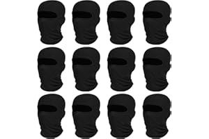 Wheebo 12 Pieces Balaclava Face Mask for Men Women Summer Cooling Neck Gaiter Cycling Caps, UV Protector Motorcycle Ski Scarf
