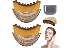 YQZJJJUST 2 PCS Lymphatic Contour Face Brush, Manual Lymphatic Drainage Massager, Natural Makeup Brushes with Durable Soft Bristles, Hypoallergenic Ergonomic Facial Cleansing Brush for Sculpting