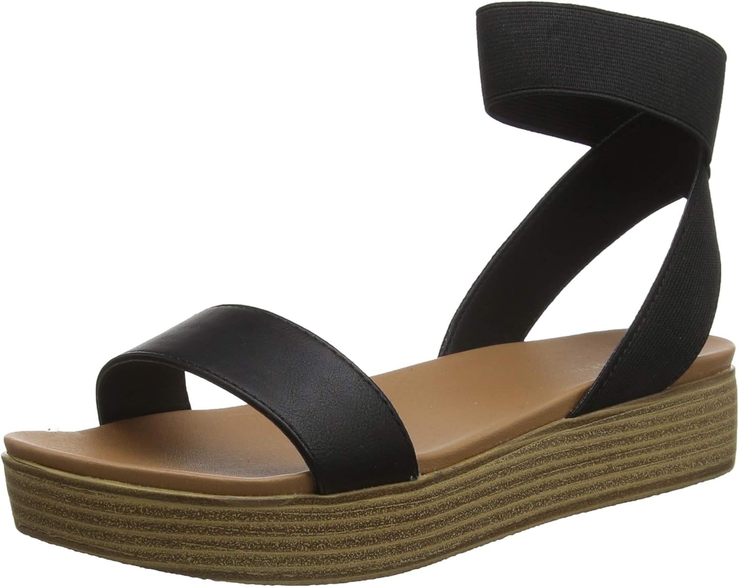 new look black flatforms