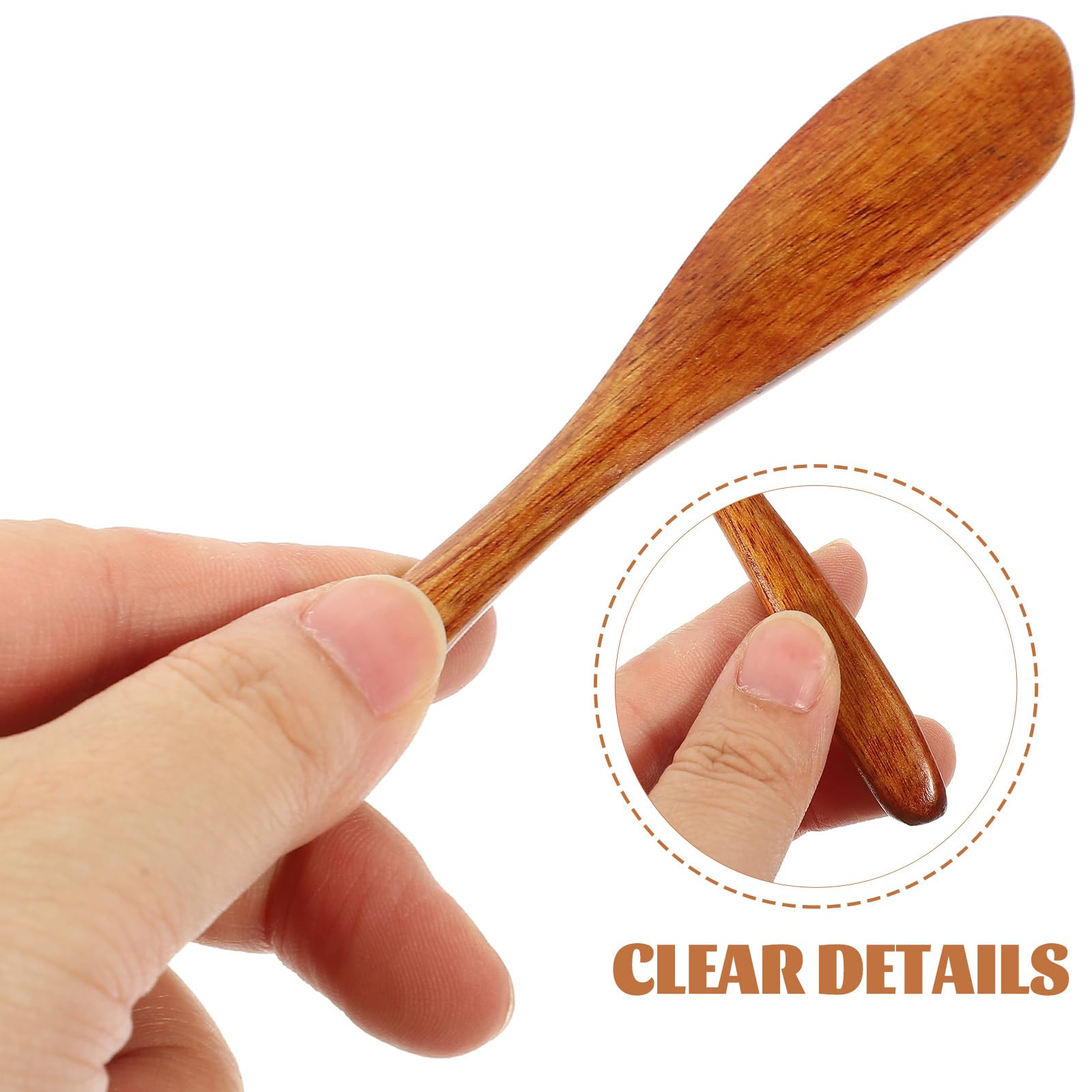 UPKOCH 4 StüCk Holzbuttermesser - Handgefertigte Schwedische FrüHstüCksmesser, KäSe Streuer, Marmeladenmesser, Kuchenmesser, KüChenwerkzeug 4