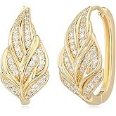 MYEARS Women Earrings Gold Huggie U Hoop 14K Gold Plated Small Simple Hypoallergenic Everyday Jewelry