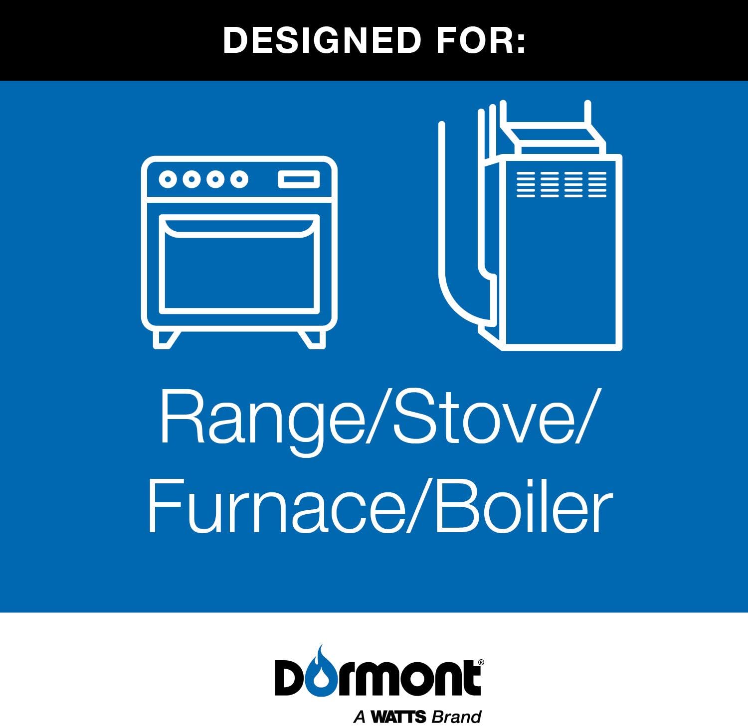 Dormont Safety-Shield Gas Appliance Connector Kit (0240892) 30C-3131KIT-48B - 5/8 In. OD (1/2 In. ID) 1/2 In. MIP X 1/2 In. MIP X 3/4 In. MIP X 48 In. Length Yellow Coated: Home Improvement