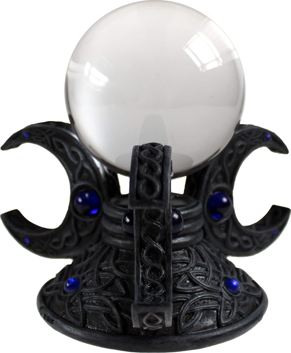 Nemesis Now Triple Moon Crystal Ball Crystal Ball Holder 14.5cm Grey, 10cm - Image 4