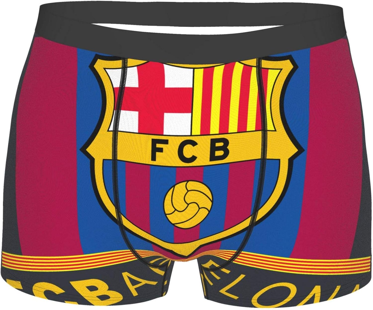 Lwjki Mens Barcelona Logo Printed Boxer Brief Underwear