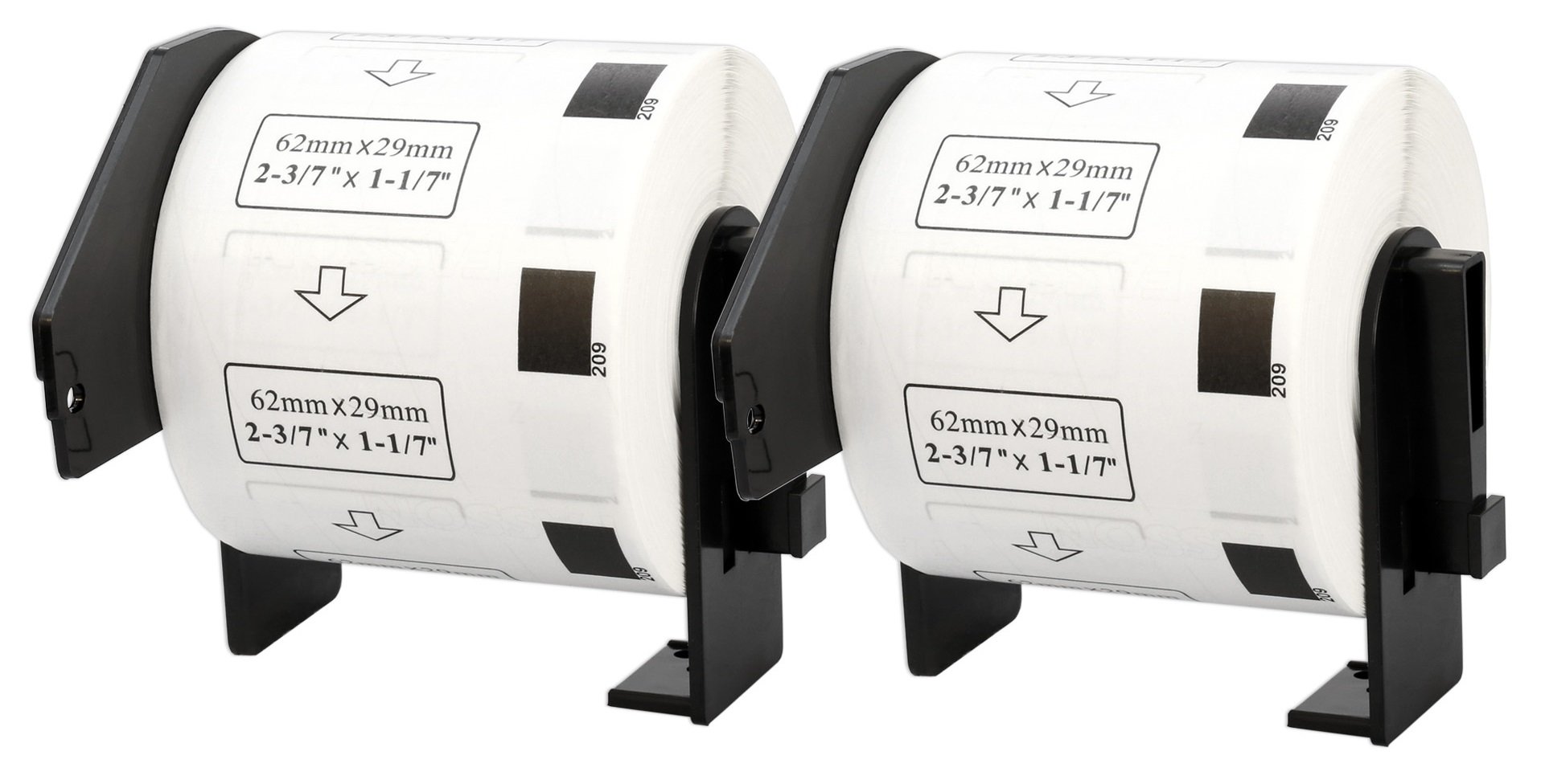 2 Compatible Rolls DK11209 DK-11209 29mm x 62mm Address Labels for P-Touch QL-500 QL-550 QL-560 QL-570 QL-700 QL-800 QL-810W QL-820NWB QL-1050 QL-1060N QL-1100 QL-1110NWB (800 Labels per Roll)