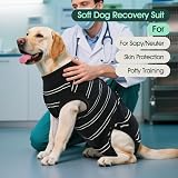 Kuoser Recovery Suit for Dogs After Surgery Black All Sizes view 6
