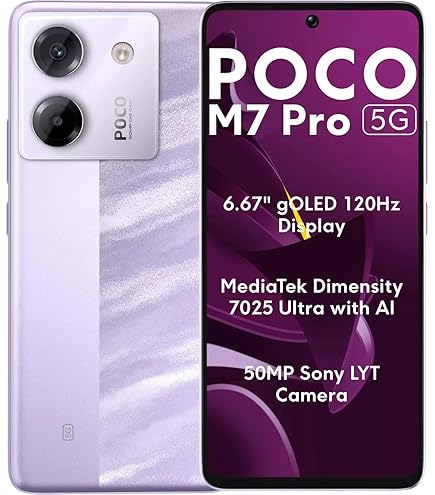 Amazon.com: Poco M7 Pro 5G (256GB + 8GB) (for Tmobile Mint Tello