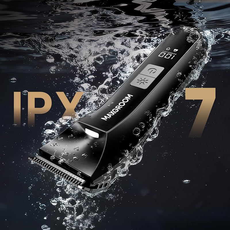Afeitadora Corporal 3 en 1, IPX7 Impermeable, Negro