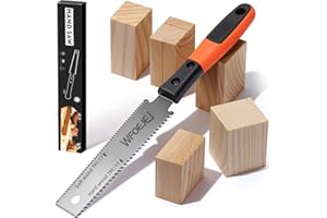 WFOEJEJ Japanese Hand Saw, 6-Inch Double-Edge Pull Saw, SK5 Flexible Blade,11/17 TPI Blade with Soft Grip Handle for Hardwood & Softwood Woodworking.