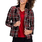 Kasper Womens Notch Collar Open Jacket W/Combo