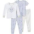 Gerber Baby Girls' Toddler Snug Fit 4-Piece Pajama Set