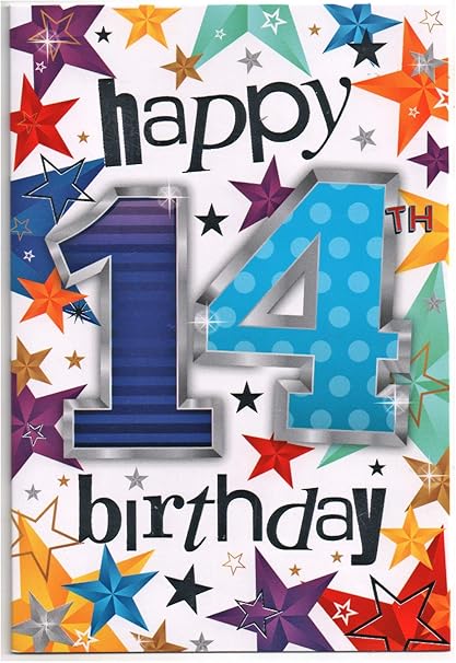 Biglietto Di Auguri Di Compleanno Per 14 Anni 14 Anni Amazon It Cancelleria E Prodotti Per Ufficio