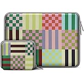 MOSISO Laptop Case 13.3 inch, 13-14 inch Laptop Sleeve Bag Compatible with MacBook Air/Pro 13/Pro 14, HP Dell Acer ASUS Lenovo Notebook,Neoprene Computer Bag with Small Case,Colorful Stripes&Checkered
