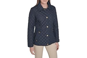 Tommy Hilfiger womens Snap Front Long Sleeve Quilted Jacket