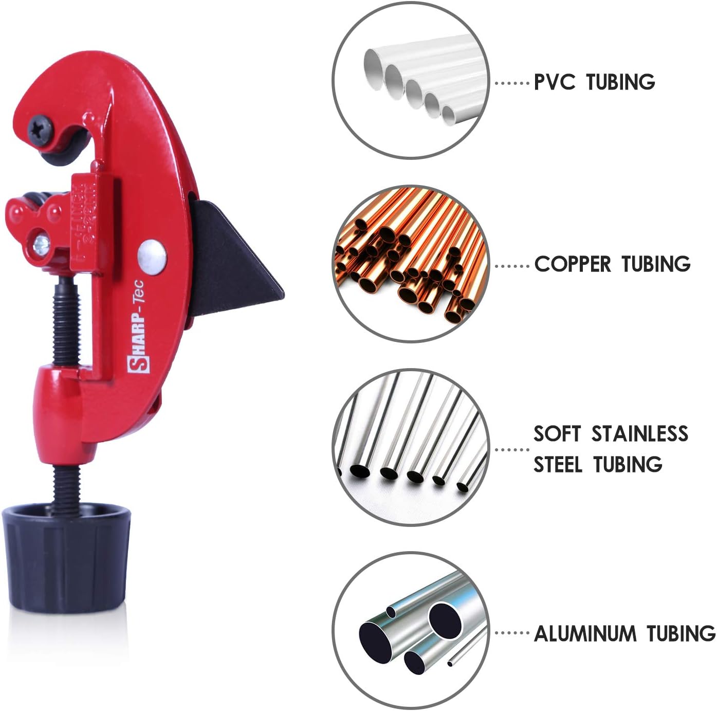 Sharp-tec 3-28mm Pipe Cutter, Adjustable Tube Cutter with Aluminum Alloy Body - Image 4