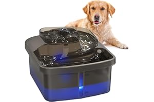 EFISDAY Dog Water Fountian, 2.1gallon/8l Extra Large Water Fountain for Dogs, Wide Drinking Surface Automatic Dog Water Dispenser Easy Clean, Bpa Free with Smart Led Pump Replacement Filter Fountain