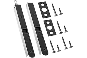 Ceoighe 2 Pack 7 Inch Flush Bolt for Double Door, Heavy Duty Chrome Plating Flush Latch Bolts, French Lock for Opening and Composite Wood Double Dummy Door (Oil Rubbed Bronze)