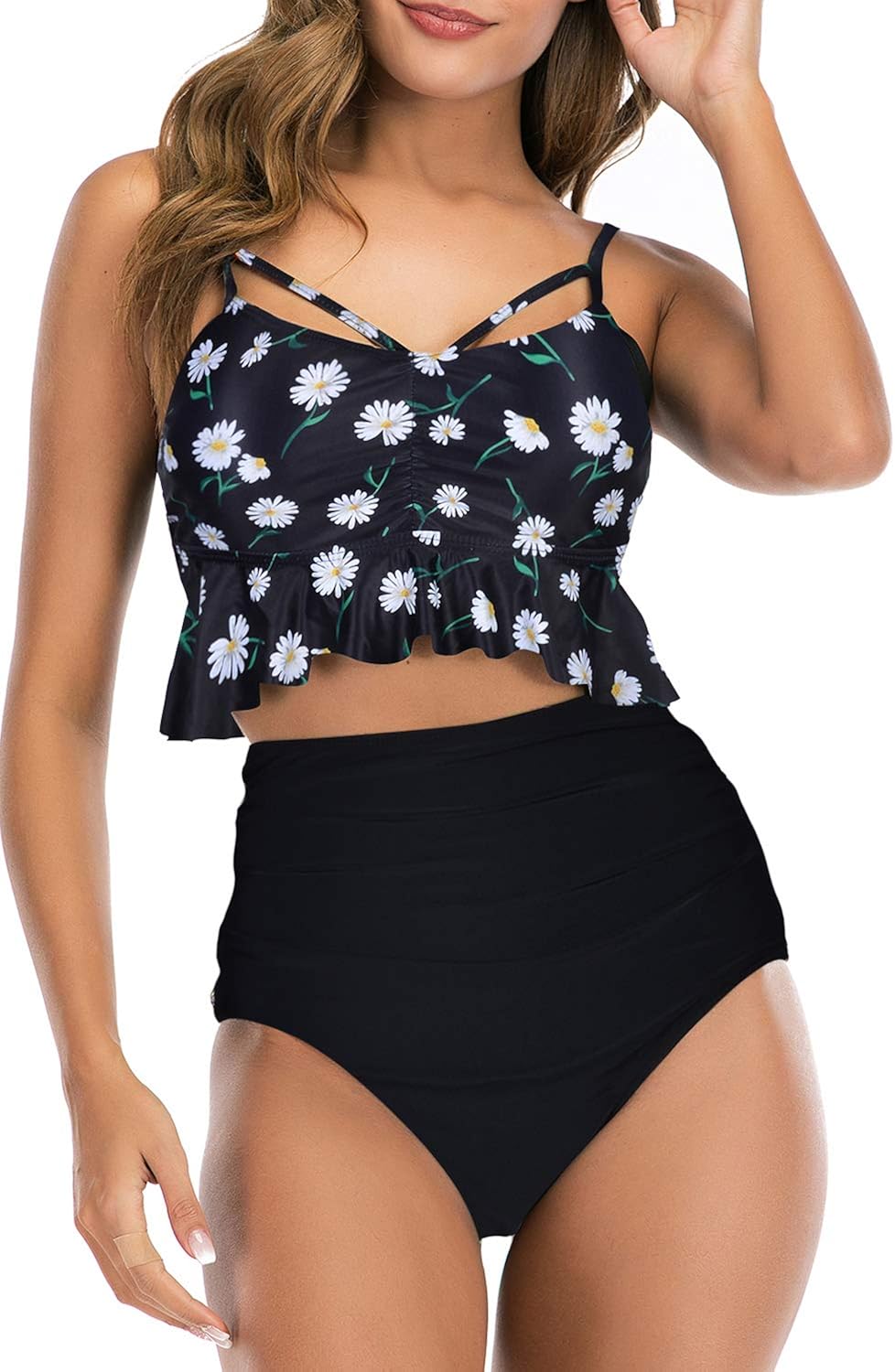 ladies high waisted swimwear