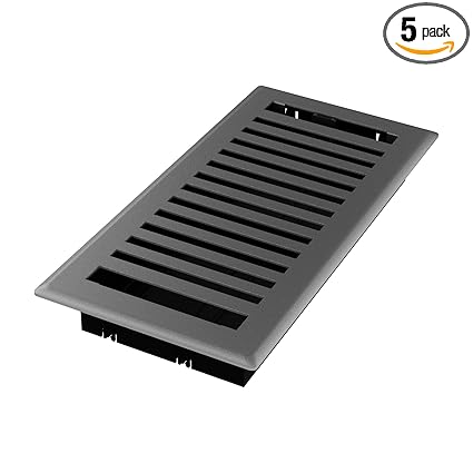 Imperial Rg3444 Montezuma Decorative Floor Register 4 X 10 Inch Grey Granite 5 Pack