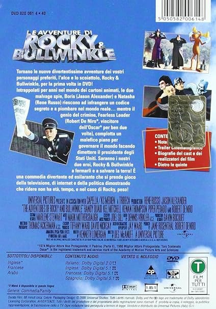 Les Aventures De Rocky Et Bullwinkle Amazon Fr Rene Russo Jason Alexander Randy Quaid Robert De Niro Kel Mitchell Kenan Thompson Piper Perabo Des Mcanuff Rene Russo Jason Alexander Dvd Blu Ray