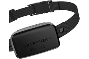 Dr.Trainer B1sPro Bark Collar APP&Watch Control, IP68 Waterproof Dog Training Collar with Smart Progressive Correction & Barking Report & Custom Sound, 0~99 Static Level Rechargeable Anti Bark Collar