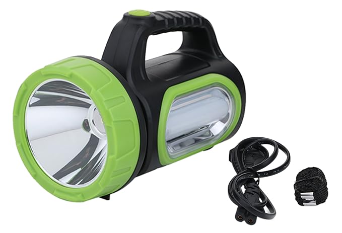 DOCOSS- Rechargeable Led Torch Light 8w Ultra Bright Torch + Emergency Lights High Power & Long Range Distance Focus Rechargable Torch(Multicolor)