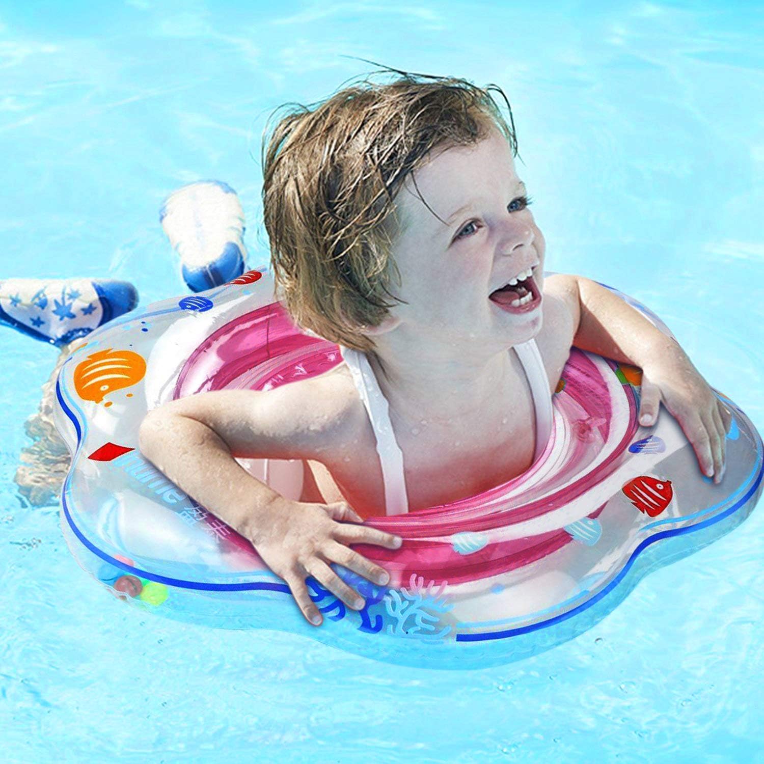 Bouee Bebe Anneau De Natation Pour Bebe Flottant Sous La Surveillance Adulte Flotteur De Bague De Natation Pour Bebe Avec Siege En Pvc Pour Enfant Age 6 36 Mois Pour Enfants Pataugeoire Rose