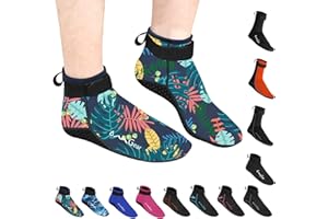 OMGear Water Socks Neoprene Beach Booties 3mm 5mm Anti-Slip Wetsuit Footwear Fin Swim Sand Proof