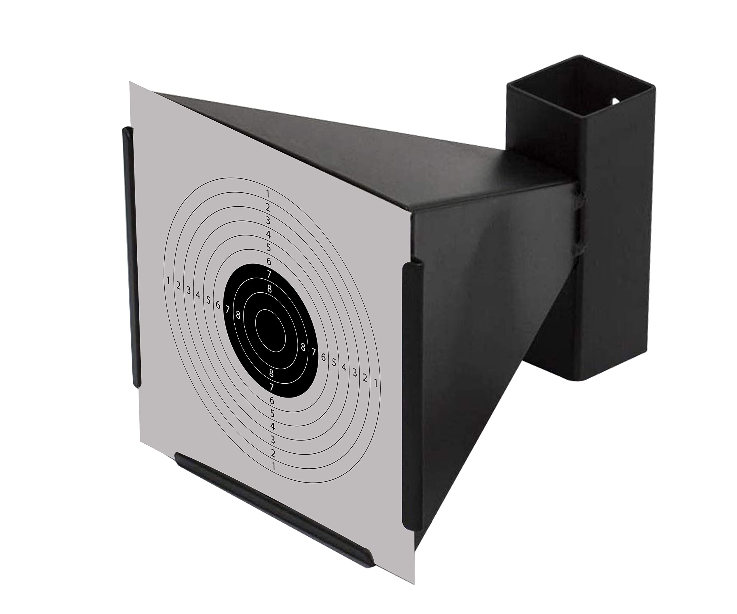 Neez Airsoft Targets - Shooting Targets For Paintball Gun, Airgun, Air rifle, Pellet Catcher Shooting Accessories & Equipment - BB target Practice With 50 Target Papers (Black)