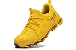 Kezhiho Steel Toe Shoes for Men Women Cushion Comfortable Work Shoes Lightweight Breathable Sneakers Slip Resistant Indestructible Construction Industrial Safety Shoes