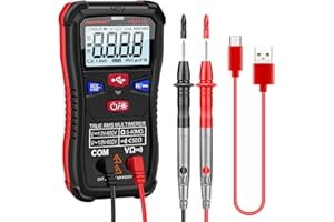KeenWise Rechargeable Digital Multimeter Tester, 4000 Counts, Smart Measurement, Type-c Interface, Measures AC/DC Voltage, Ohm Volt Amp Meter, Non-Contact Voltage Tester Function, Resistance