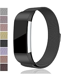 Maledan Bands for Fitbit Charge 2 , Stainless Steel Milanese Loop Metal Replacement Accessories Bracelet Strap Unique Magnet Lock for Fitbit Charge 2