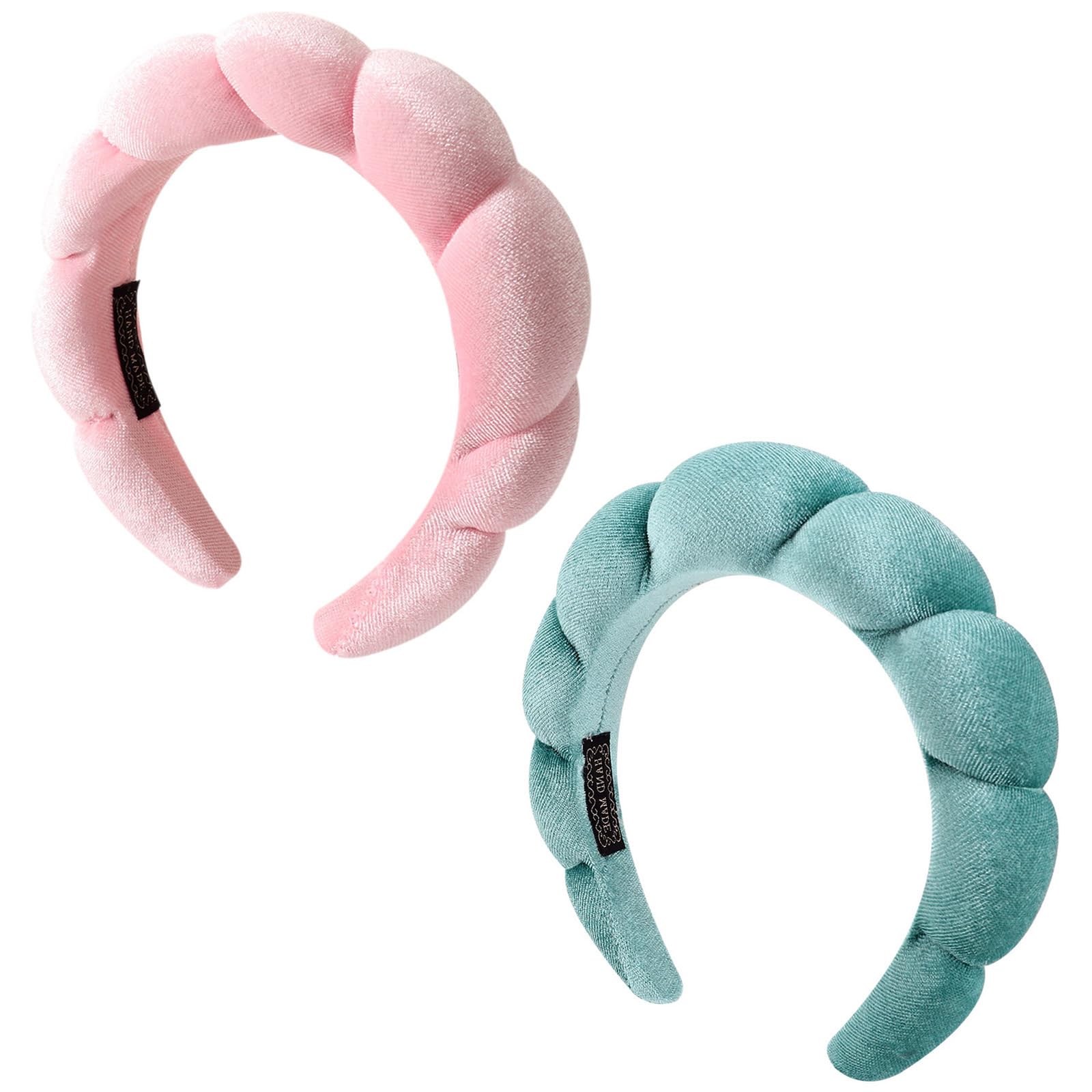 DRESHOW Spa Headband for Women Sponge Headband for Washing Face Clouds Soft Terry Cloth Makeup Skincare Headbands — image 1
