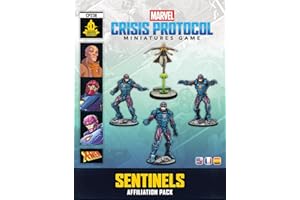 Asmodee Marvel: Crisis Protocol Sentinels Affiliation Pack - Includes Sentinel MK4s, Cassandra Nova & Sentinel Prime, Tableto