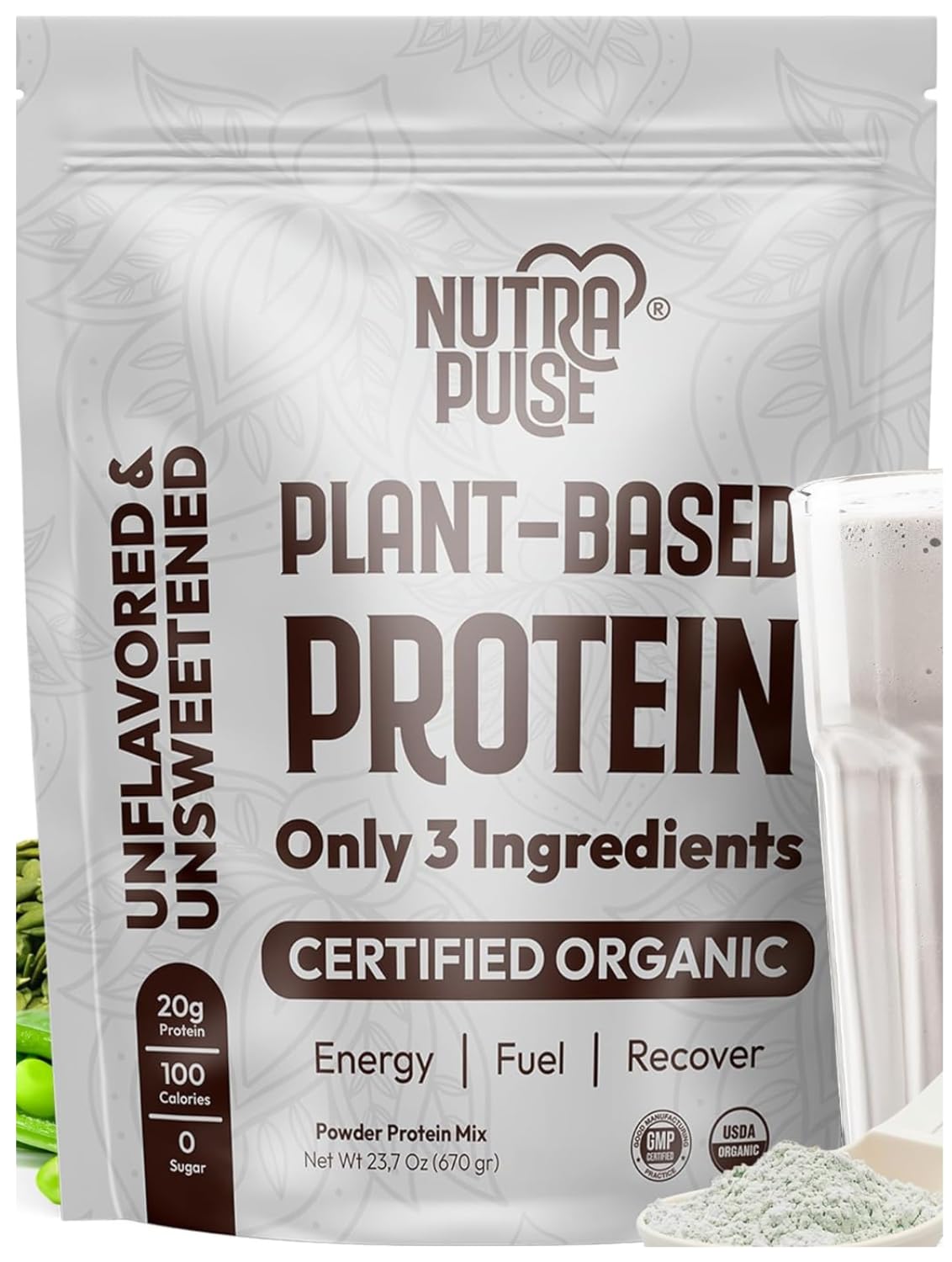 NUTRAPULSE Organic Vegan Protein Powder