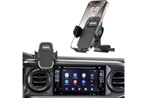 iGoevo Upgraded Tacoma Phone Mount for Toyota Tacoma 2016-2023, 3rd Gen Dashboard Clip Cell Phone Cradle, Adjustable Stand, Suitable for Most Smartphones