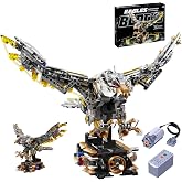 CSNRHG Mechanical Eagle Building Block Set 3D Poseable Model with Articulated Wings &amp; Talons with Motor STEM Toy for Kids &amp; Adults Ideal Gift for Engineering, Nature &amp; Animal Lovers