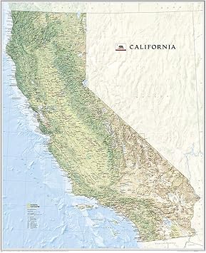 National Geographic California Wall Map Laminated 33 5 X 40 5 Inches National Geographic Maps Amazon De Kuche Haushalt