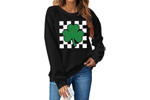 Ithalt St Patricks Day Shirt Women Lucky Irish Shamrock Tshirt Saint Patricks Day Tee Tops Green Long Sleeve Shirts