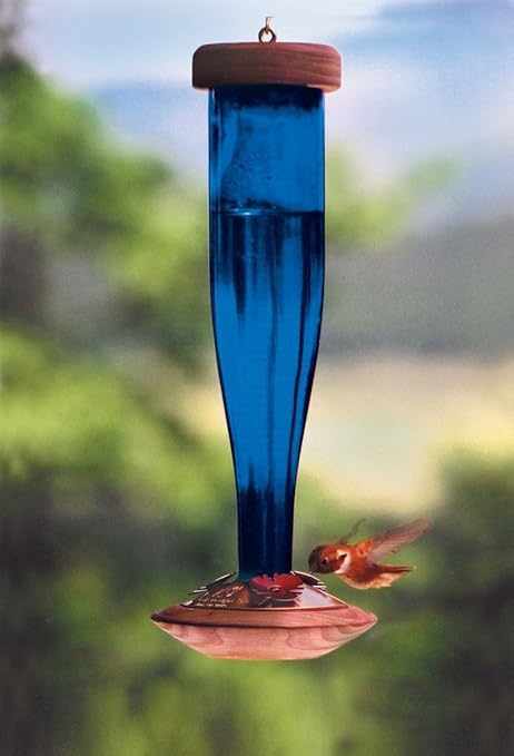 Amazon Com Schrodt Designs Model Hbl B Cobalt Hummingbird Feeder