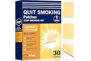 AIKAPLUS Nicotine Patches 21 mg - Step 1 Stop Smoking Aids That Work - Easy to Quit Smoking Patches - Each Patch Provides a 24-Hour Nicotine Transdermal System - That Work with 1 Weeks - 30 Count - A