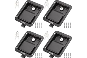 loclink Black Truck Tool Box Lock Replacement kit, Stainless Steel Paddle Latch for Truck Bed Toolbox Handle, Trailer Door, R