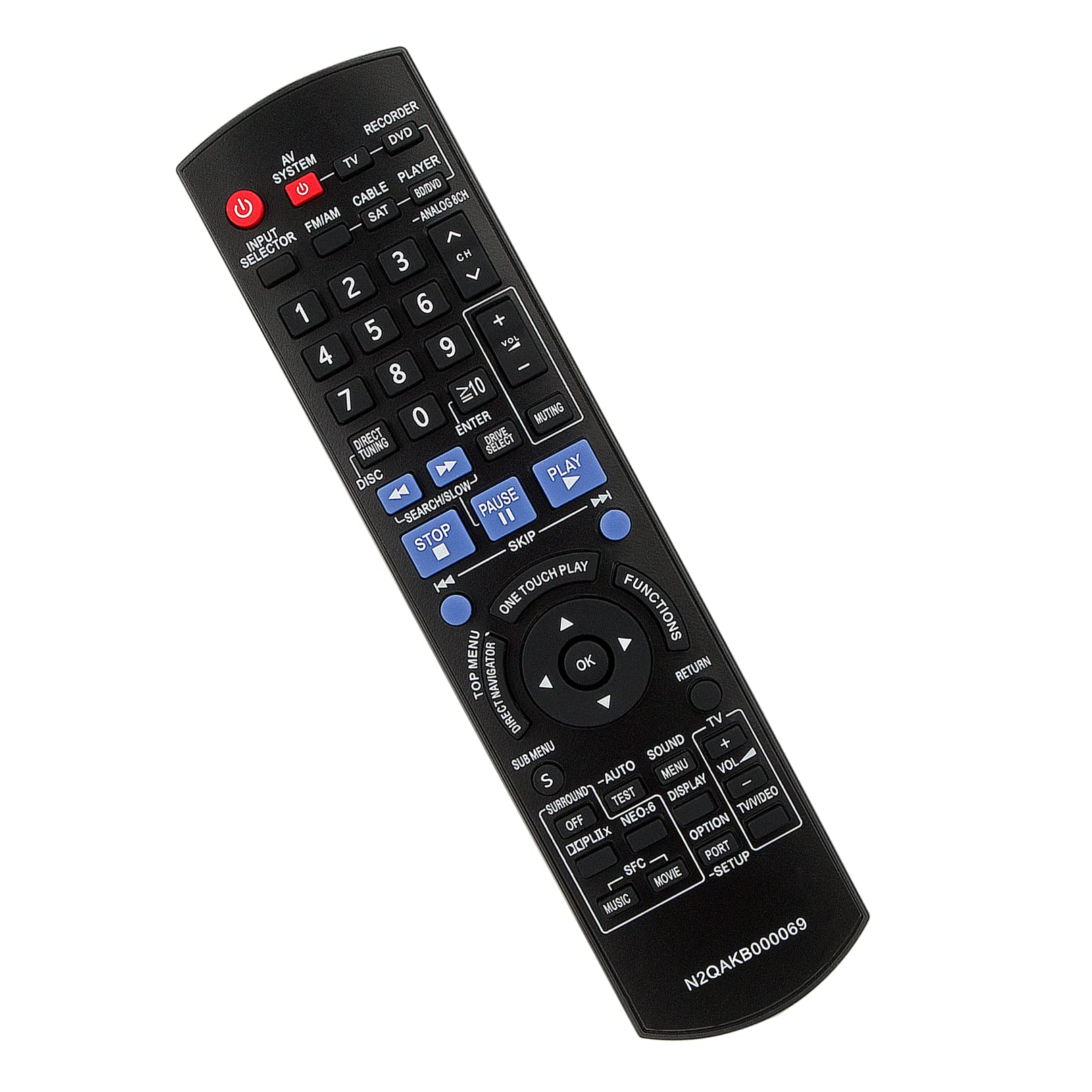 VINABTY N2QAKB000069 Replacement Remote Control Compatible with Panasonic AV Receiver remote control SA-BX500 SABX500