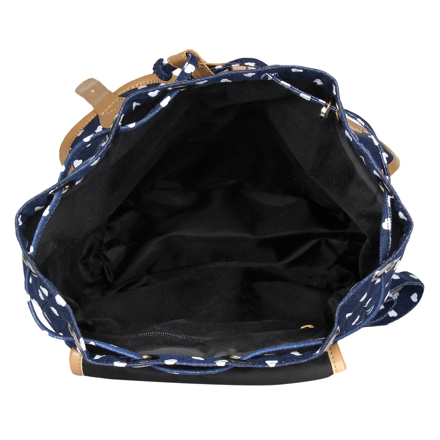 lychee bags women's blue canvas lucy backpack