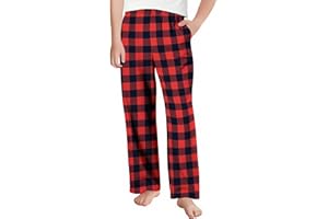 Arshiner Boys Pajama Pants Long Sleep Plaid Pants Soft Lounge Pj Bottoms with Pockets