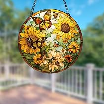 HOTIYOK Beautiful Sunflower Flower Acrylic Window Pakistan