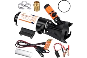 RVMONSTERSHOP RV Macerator Pump,RV Pump,Macerator Pump For RV,12V-12 Gpm Quick Release Waste Water Pump,RV Sewage Pump,With Complete Accessories Macerator Pump for RV Campers Marine Drain Pump